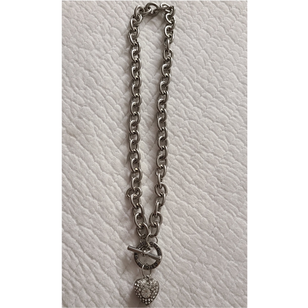 Guess silver heart Necklace